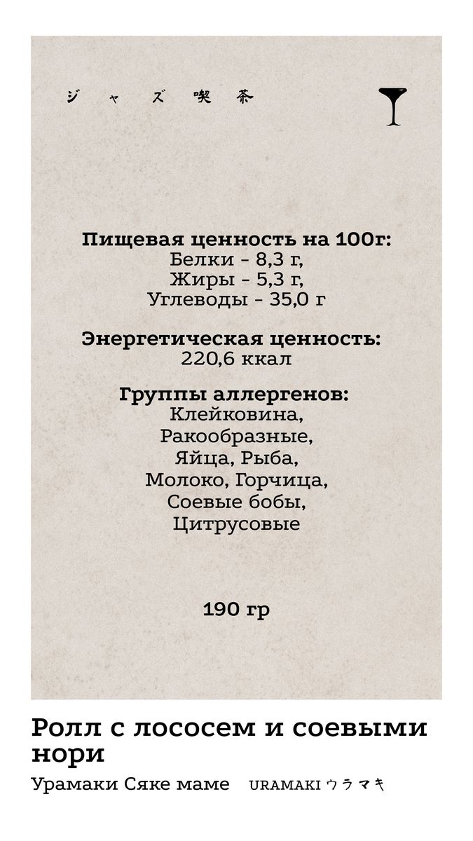Урамаки 4 КБЖУ