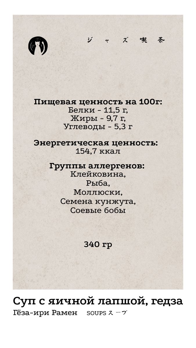Супы 1 КБЖУ
